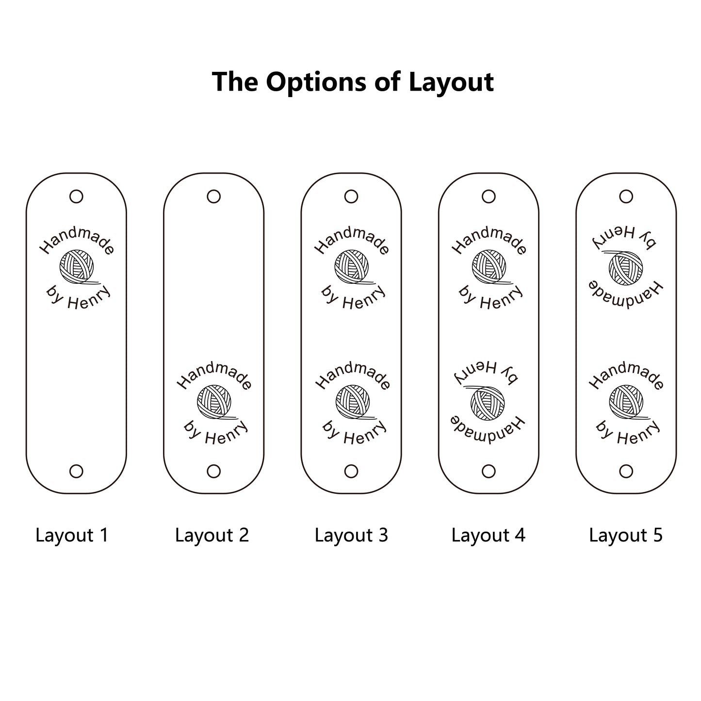 Personalized Labels for Crochet, Custom Clothing Label, Handmade Crochet Tag, Craft Tags, Personalised Handmade Labels (Rivets Included), 64x20mm