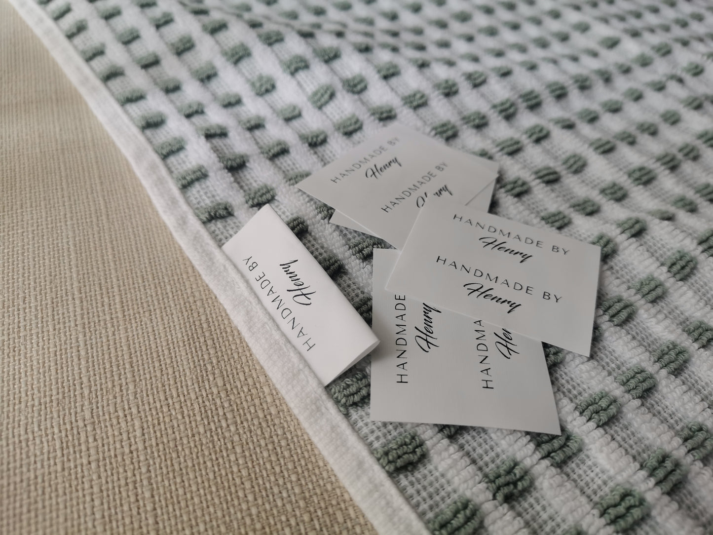 Personalized Sewing labels, Custom Labels for Handmade Clothing, Customized Tags for Crochet, Washable and Soft Labels