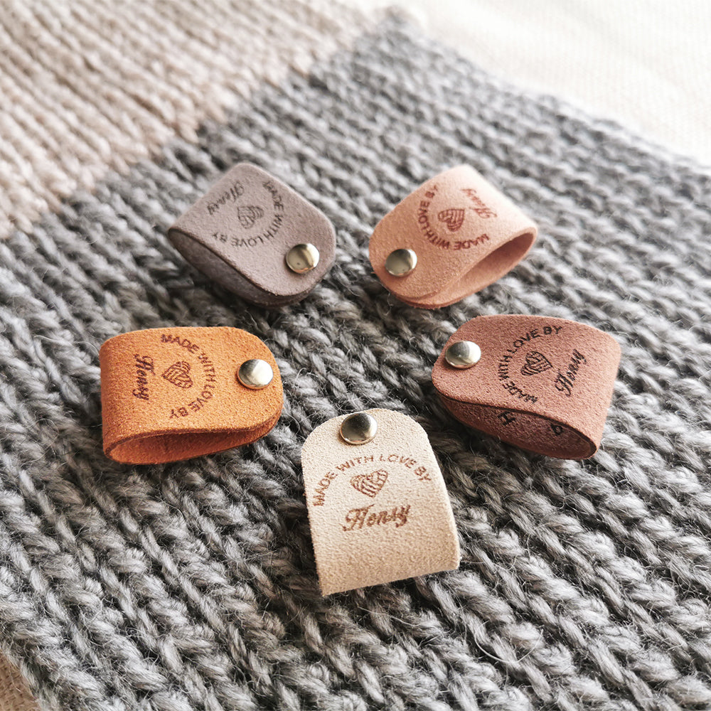 Tag for Handmade Item, Custom Leather Label, Handmade Crochet Tag, Cra –  Henry Design Studio