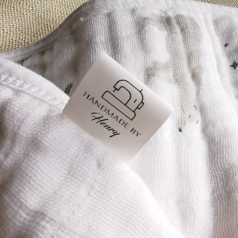 Personalized Sewing labels, Customized Labels for Handmade Clothing, Custom Tags for Crochet, Washable and Soft Labels, 25x50mm