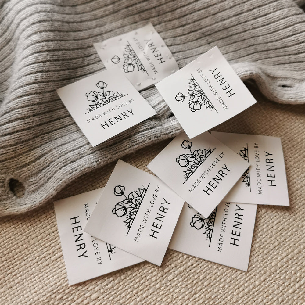 Custom Sewing Labels – Fixed Width 3.5cm, Free Length 2-6cm Design