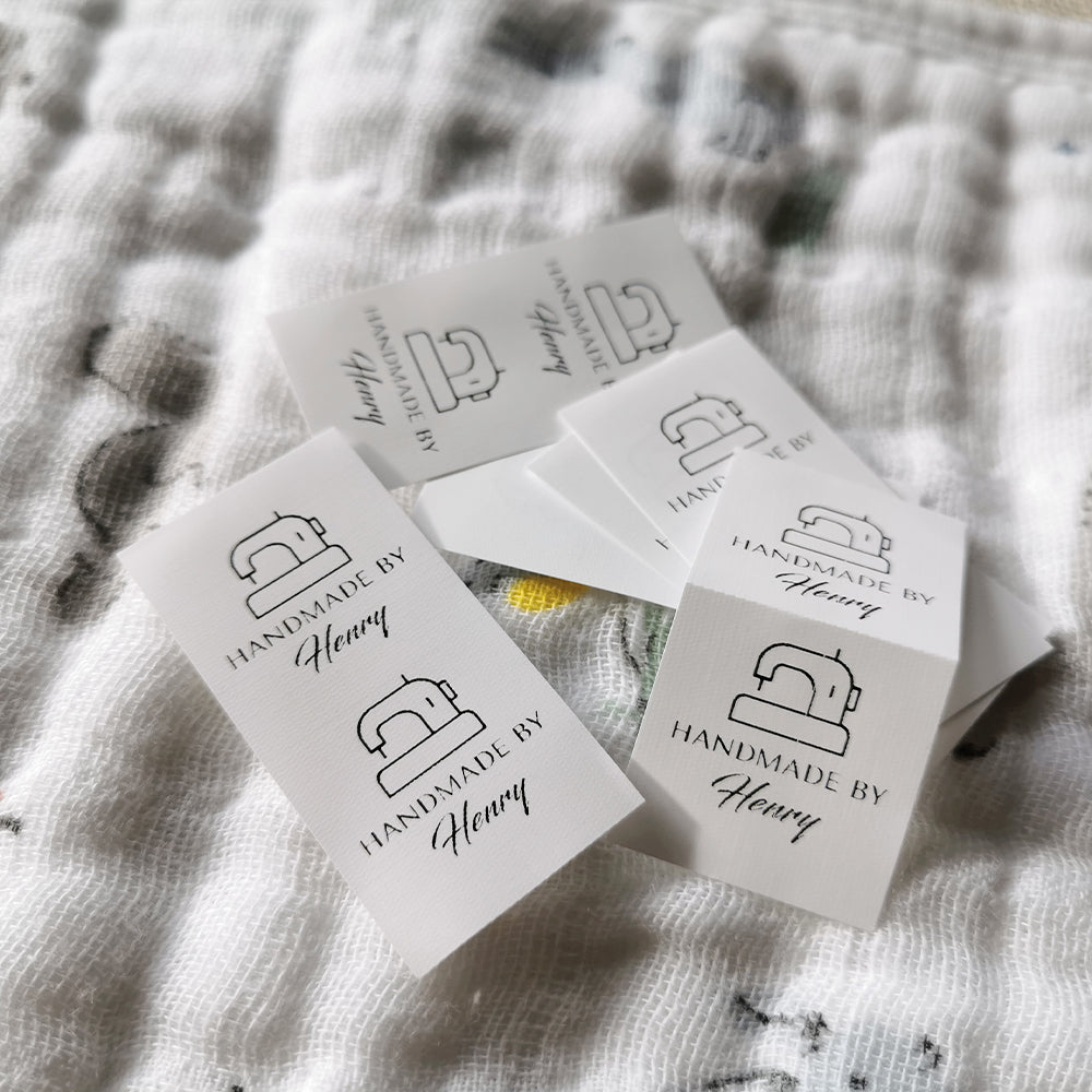 Personalized Sewing labels, Customized Labels for Handmade Clothing, Custom Tags for Crochet, Washable and Soft Labels, 25x50mm