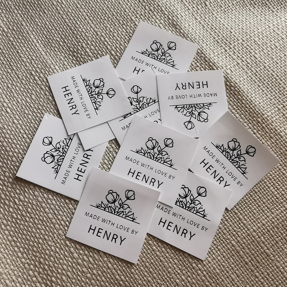 Custom Sewing Labels – Fixed Width 3.5cm, Free Length 2-6cm Design