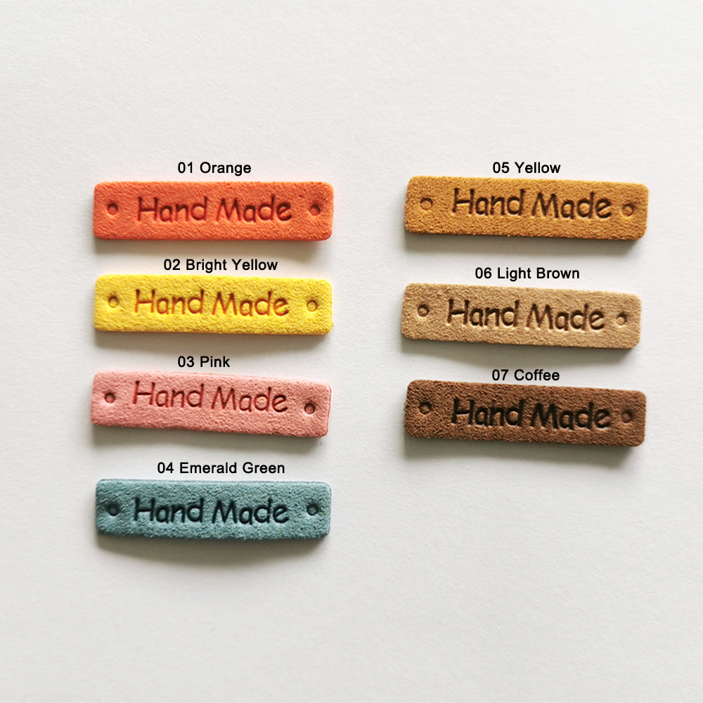 Handmade tags for crochet x10 pcs, Handmade product labels, Fabric labels for handmand item, labels for crochet, 42x10mm