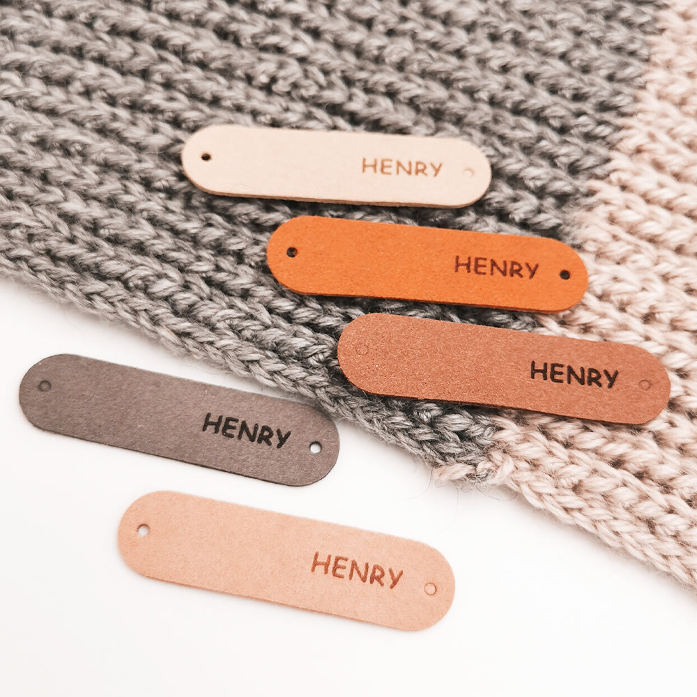 Label for Handmade Item, Custom Clothing Label, Crochet Tag, Personalised Crochet Labels, 64x16mm