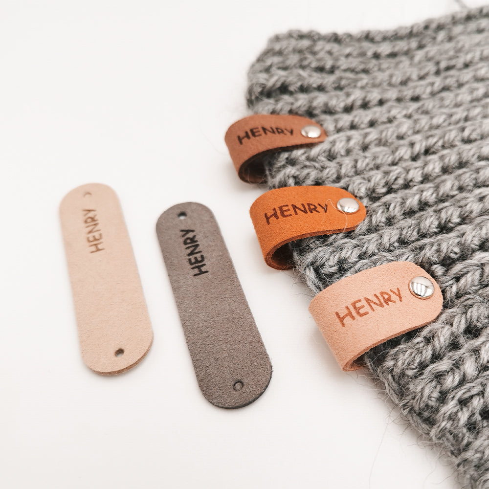 Label for Handmade Item, Custom Clothing Label, Crochet Tag, Personalised Crochet Labels, 64x16mm