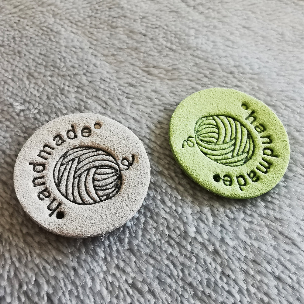 Handmade Label x10 pcs, Handmade Clothing Tags, Fabric Tags for Handmand Item, Tag for Crochet, 25x25mm