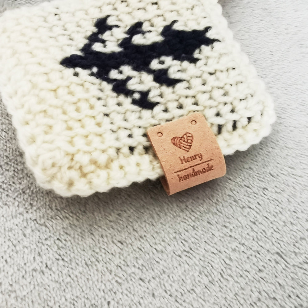 Personalised Rectangle Labels, Custom Microfiber Label, Label for Handmade Item, 48x20mm