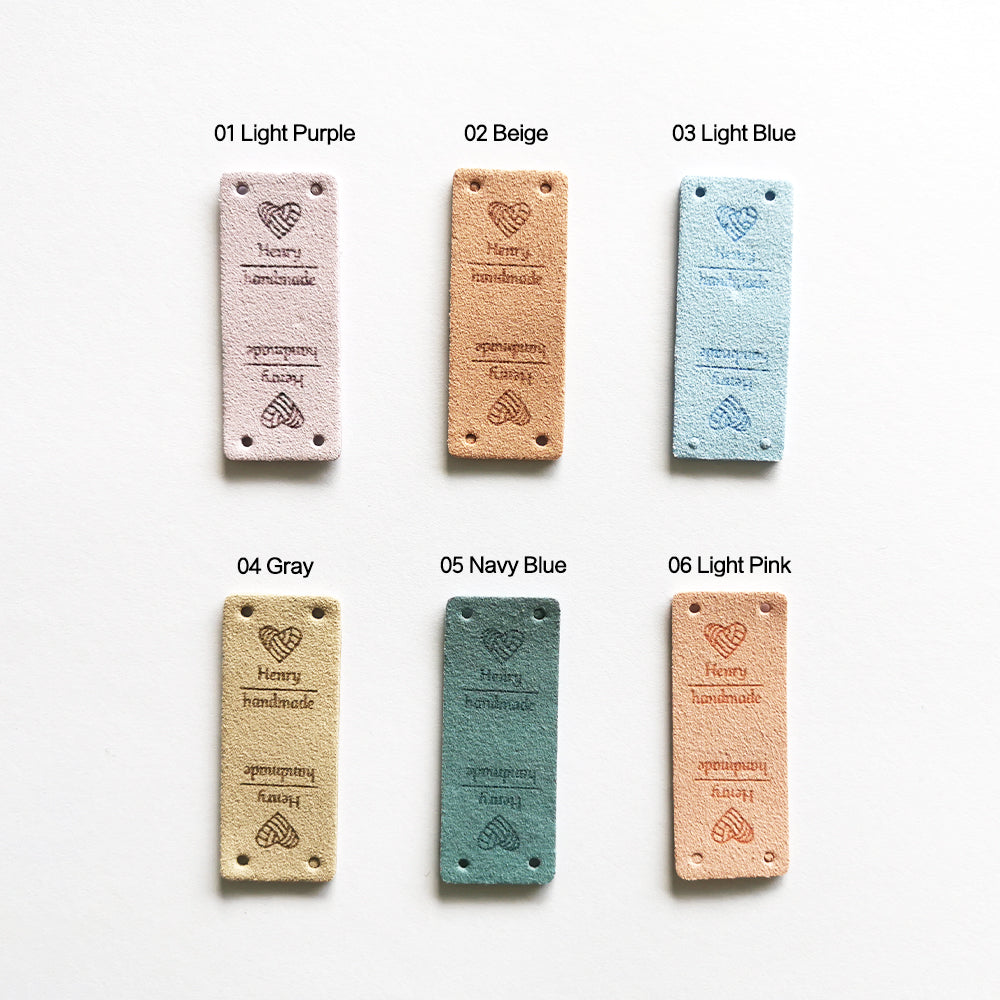 Personalised Rectangle Labels, Custom Microfiber Label, Label for Handmade Item, 48x20mm