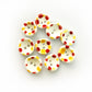 Handmade Dot Ceramic Buttons – Set of 2 for Sewing, Knitting & Crochet - 15x15mm