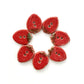 Handmade Strawberry Ceramic Buttons – Set of 2 for Sewing, Knitting & Crochet - 16x20mm