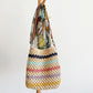 Ocean Stripe Crochet Bag, Handmade Shoulder Bag, Handbag Gift for Her