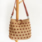 Cocoa Dot Crochet Bag, Handmade Shoulder Bag, Handbag Gift for Her