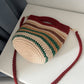 Harvest Stripe Crochet Bag, Handmade Shoulder Bag, Handbag Gift for Her