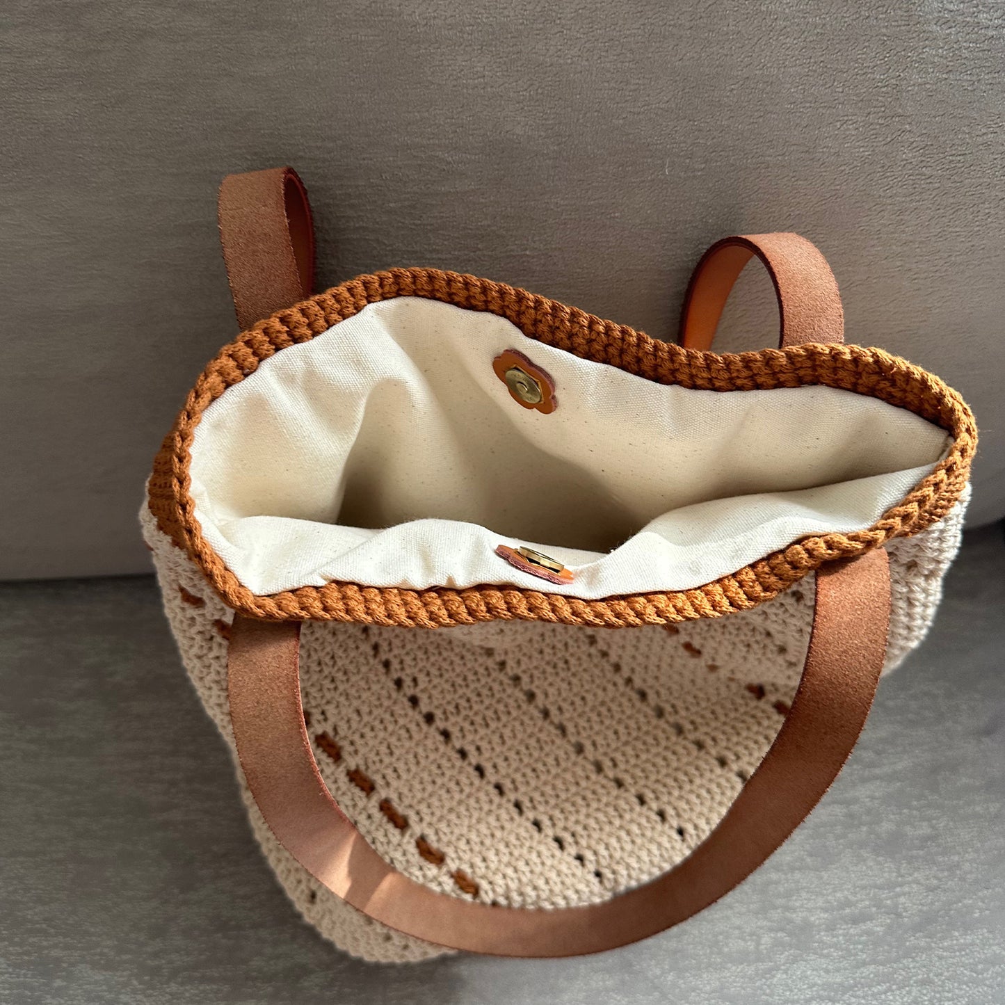 Sienna Crochet Tote, Handmade Shoulder Bag, Handbag Gift for Her