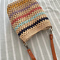 Ocean Stripe Crochet Bag, Handmade Shoulder Bag, Handbag Gift for Her