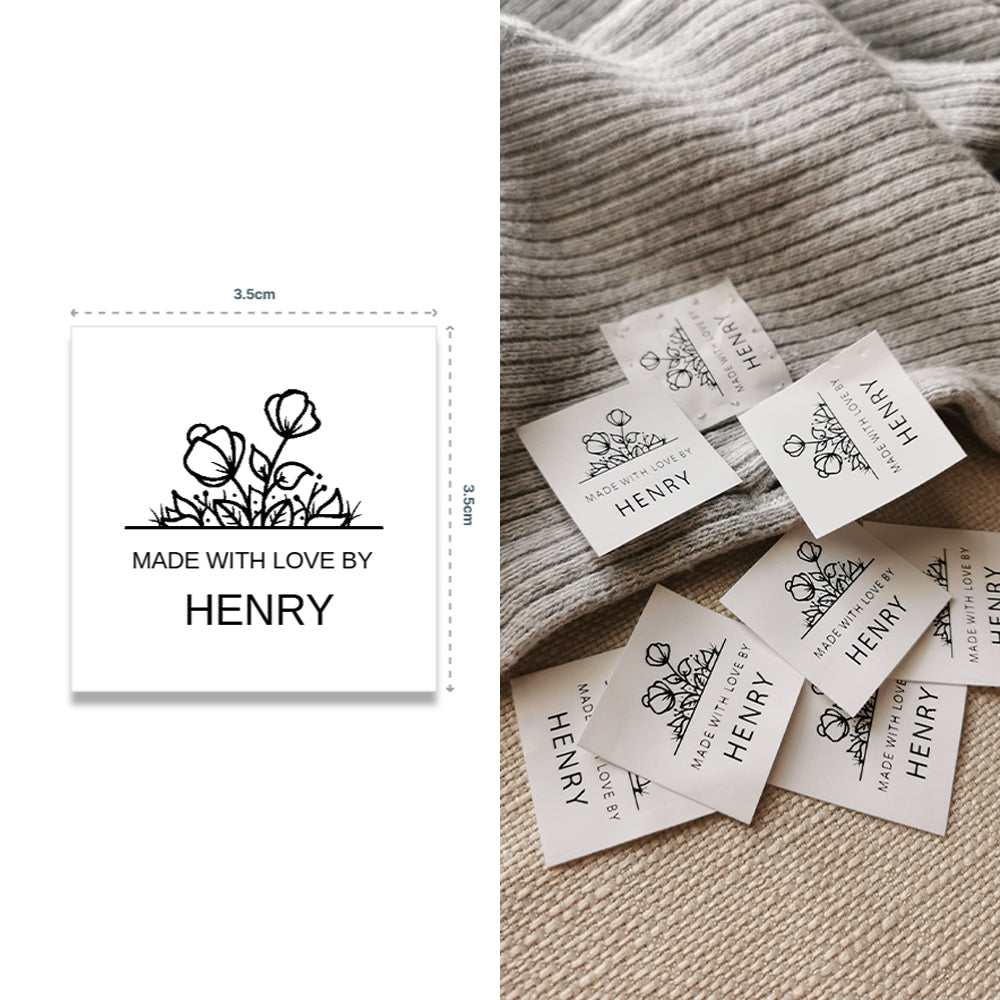 Custom Sewing Labels – Fixed Width 3.5cm, Free Length 2-6cm Design