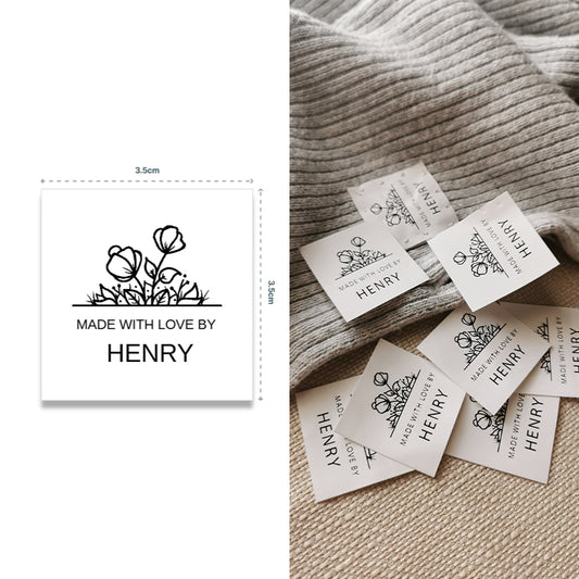 Custom Sewing Labels – Fixed Width 3.5cm, Free Length 2-6cm Design