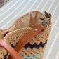 Ocean Stripe Crochet Bag, Handmade Shoulder Bag, Handbag Gift for Her