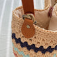 Ocean Stripe Crochet Bag, Handmade Shoulder Bag, Handbag Gift for Her