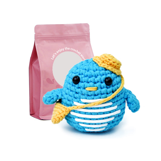 Penguin Crochet Kit for Beginners, Amigurumi Crochet Starter Kit, DIY Craft Kit