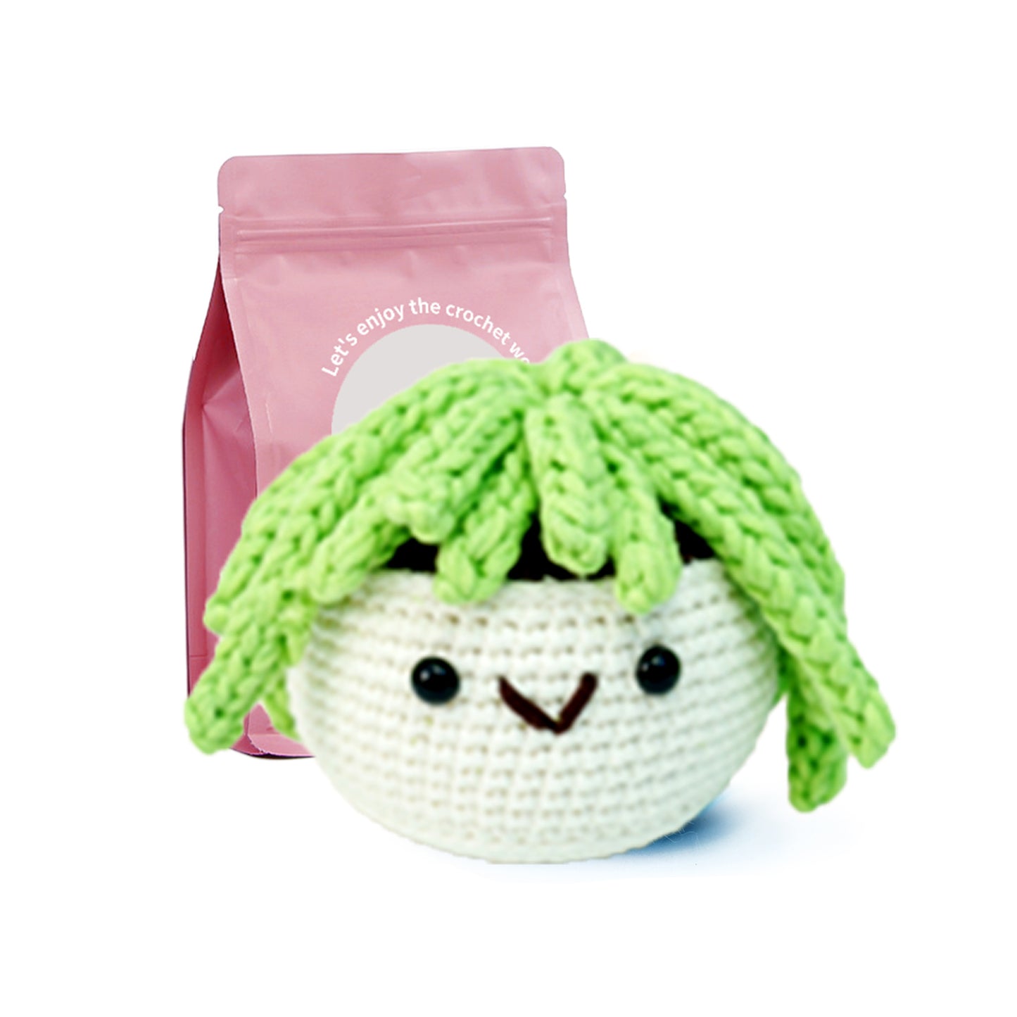 Beginner Plant Crochet Kit, Amigurumi Crochet Starter Kit DIY Craft Gift