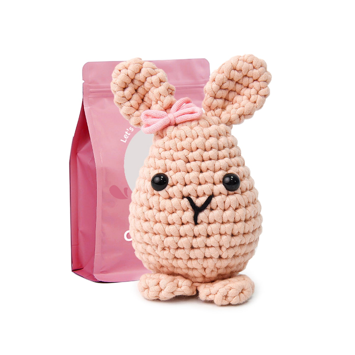 Beginner Bunny Crochet Kit, Amigurumi Crochet Starter Kit DIY Craft Gift