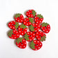 Handmade Wooden Strawberry Buttons – Set of 10 for Sewing, Knitting & Crochet - 17x23mm