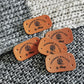 Personalised Leather Tags, Custom Leather Labels, Handmade Knitting Tags, 38x22mm