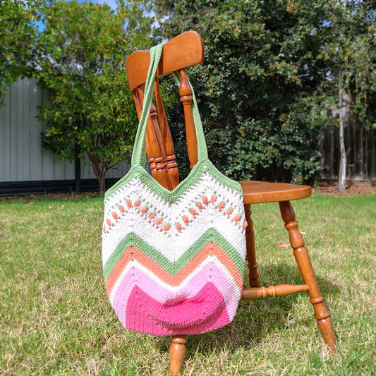 Handmade Rainbow Crochet Bag, Soft Shoulder Bag & Tote, Gift for Her