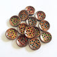 Handmade Wooden Heart Buttons – Set of 10 for Sewing, Knitting & Crochet - 20x20mm