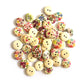 Handmade Botanical Wooden Buttons – Set of 10 for Sewing, Knitting & Crochet - 15x15mm