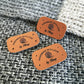 Personalised Leather Tags, Custom Leather Labels, Handmade Knitting Tags, 38x22mm