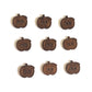 Handmade Wooden Apple Buttons – Set of 10 for Sewing, Knitting & Crochet - 16x15mm