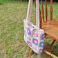 Handmade Lavender Camellia Crochet Tote, Soft Shoulder Bag, Gift for Her