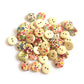 Handmade Botanical Wooden Buttons – Set of 10 for Sewing, Knitting & Crochet - 15x15mm