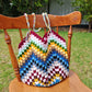 Handmade Rainbow Meadow Crochet Bag, Soft Shoulder Bag & Tote, Gift for Her