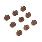 Handmade Wooden Apple Buttons – Set of 10 for Sewing, Knitting & Crochet - 16x15mm