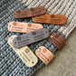 Custom Labels for Crochet, Tag for Handmade Item, Custom Clothing Label, Personalised Knitting Labels(Rivets Included), 64x20mm