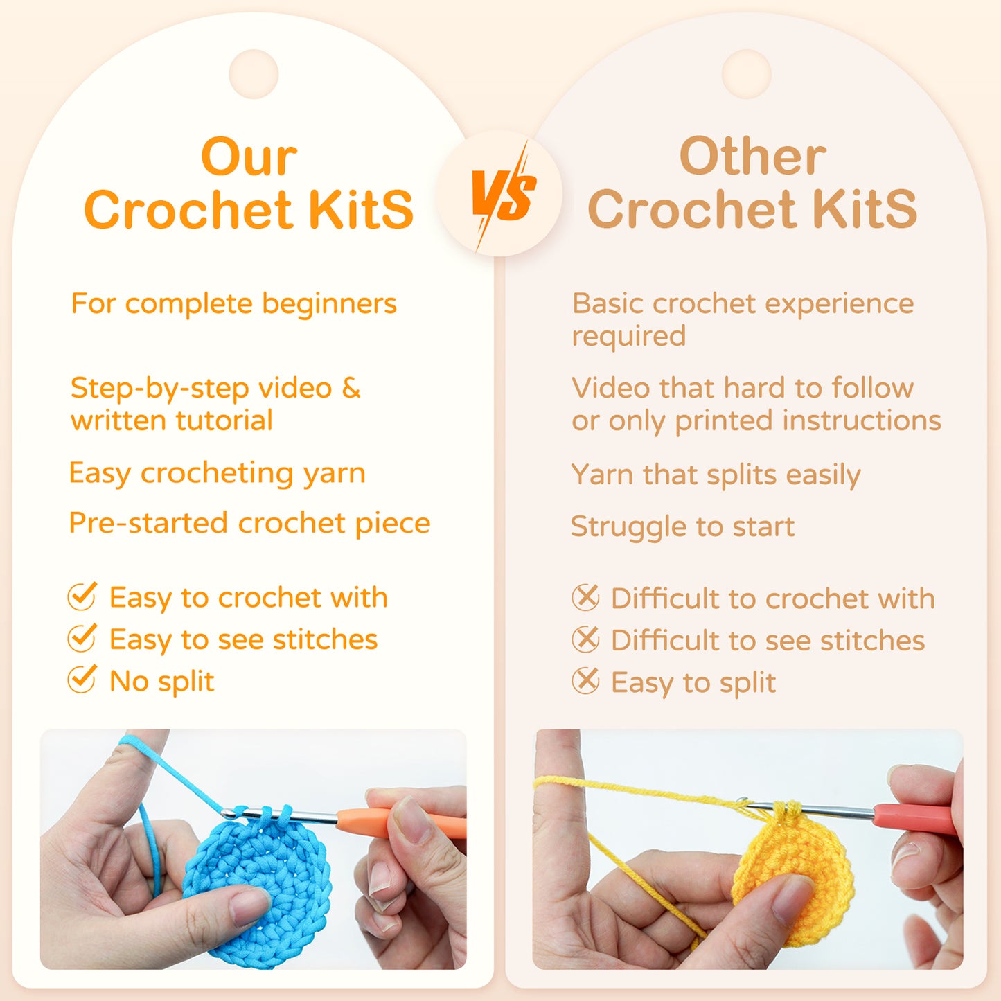 Beginner Bunny Crochet Kit, Amigurumi Crochet Starter Kit DIY Craft Gift