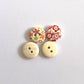 Handmade Botanical Wooden Buttons – Set of 10 for Sewing, Knitting & Crochet - 15x15mm