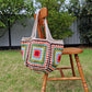 Handmade Retro Granny Square Crochet Bag, Soft Shoulder Bag & Tote, Gift for Her