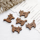 Handmade Wooden Buttons – Set of 10 for Sewing, Knitting & Crochet