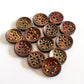 Handmade Wooden Heart Buttons – Set of 10 for Sewing, Knitting & Crochet - 20x20mm