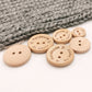 Engraved 2 holes Wooden Buttons, Personalized Buttons for Handmade Knitting, Customized Button for Crochet, 15mm, 20mm, 25mm