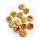 Handmade Ocean Wooden Buttons – Set of 10 for Sewing, Knitting & Crochet - 15mm, 20mm