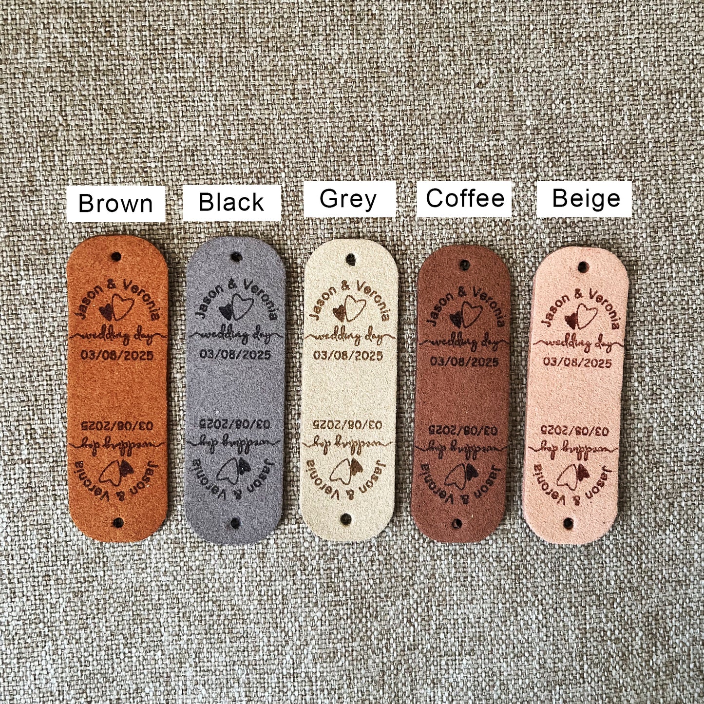 Custom Wedding Labels for Crochet, Personalized Wedding Tag for Knitting Gifts, 64x20mm