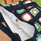 Handmade Midnight Meadow Crochet Tote, Soft Shoulder Bag, Gift for Her