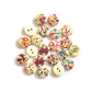 Handmade Botanical Wooden Buttons – Set of 10 for Sewing, Knitting & Crochet - 15x15mm
