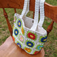 Handmade Sunny Garden Crochet Bag, Soft Shoulder Bag & Tote, Gift for Her